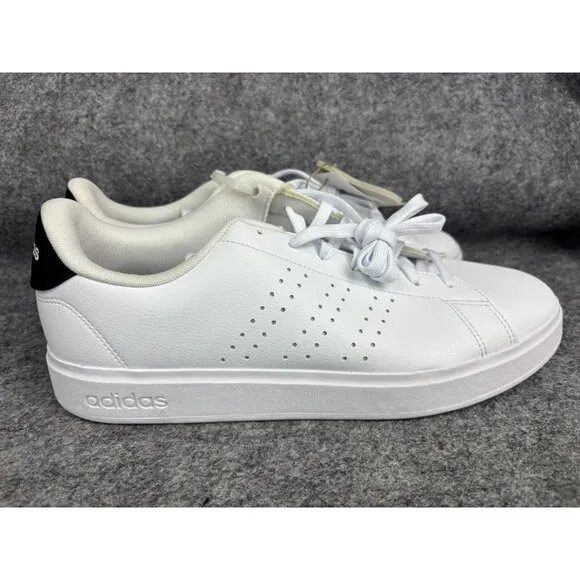 Adidas Advantage 2.0 Shoes Men's 11.5 White Black Tennis Sneaker NWT