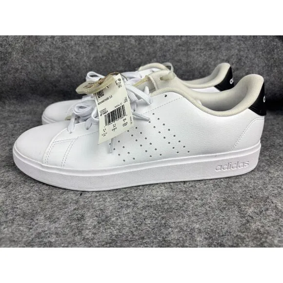 Adidas Advantage 2.0 Shoes Men's 11.5 White Black Tennis Sneaker NWT