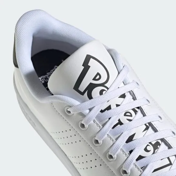 Adidas Advantage x Pokemon Low Mens Tennis Shoes White Black FW6670 NEW Size 7