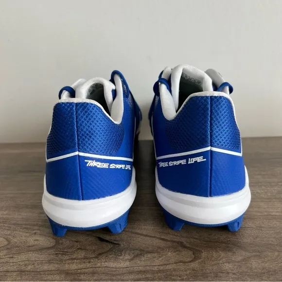 Adidas Afterburner 8 MD Baseball Men’s Blue White Cleats Size 11.5