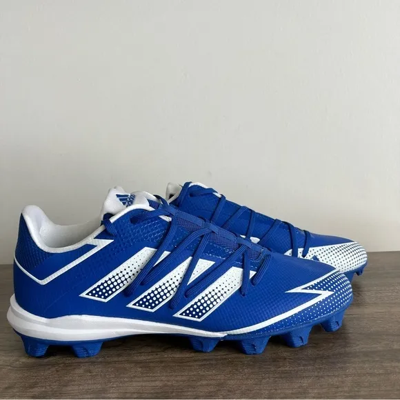 Adidas Afterburner 8 MD Baseball Men’s Blue White Cleats Size 11.5