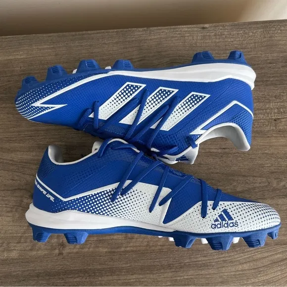 Adidas Afterburner 8 MD Baseball Men’s Blue White Cleats Size 11.5