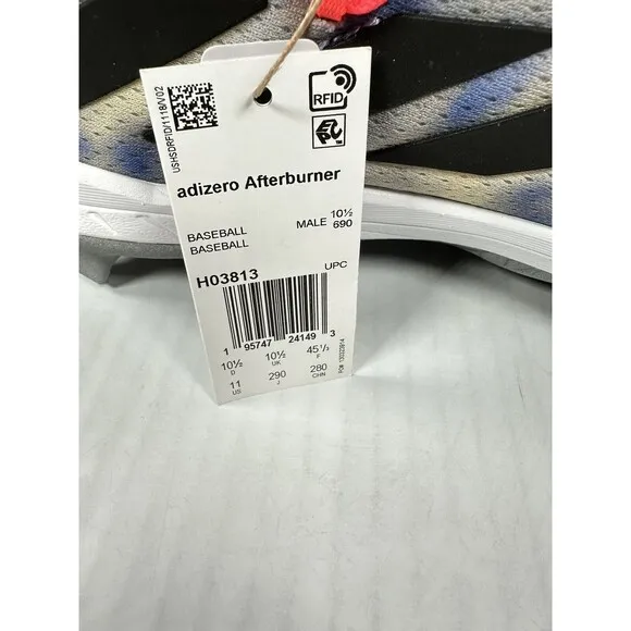 Adidas Afterburner x Daniel Patrick Baseball Cleats Multicolor H03813 Mens 11