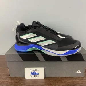 Adidas Avacourt Tennis Pickleball Black Silver Blue Shoes HQ8402 Women's Sz