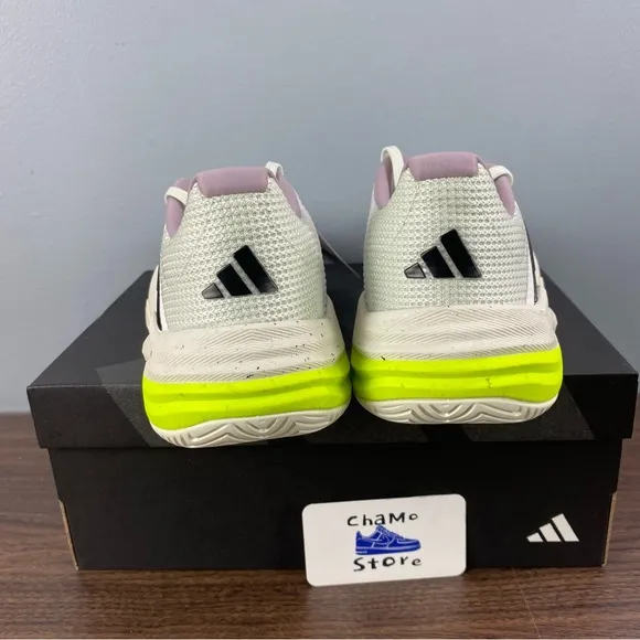 Adidas Barricade 13 White Green Tennis Pickleball Shoes IF0409 Woman’s Sz