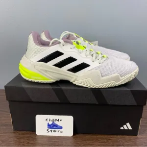 Adidas Barricade 13 White Green Tennis Pickleball Shoes IF0409 Woman’s Sz