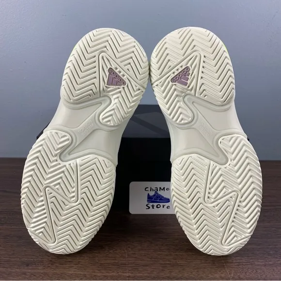 Adidas Barricade 13 White Green Tennis Pickleball Shoes IF0409 Woman’s Sz