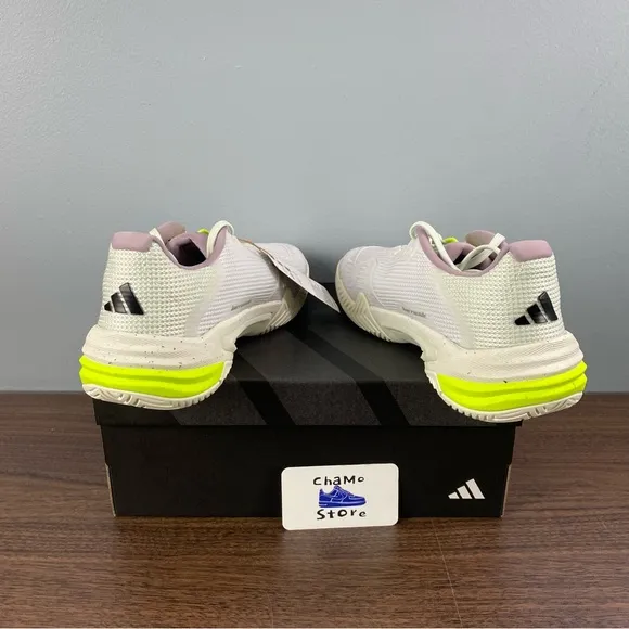 Adidas Barricade 13 White Green Tennis Pickleball Shoes IF0409 Woman’s Sz