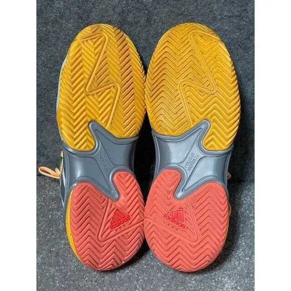 Adidas Barricade Tennis Shoes Mens 7 HQ8416 Low Top Lace Up Yellow Orange