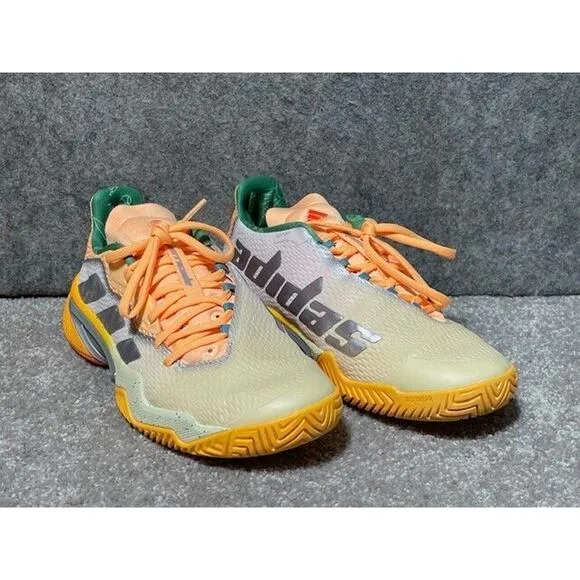 Adidas Barricade Tennis Shoes Mens 7 HQ8416 Low Top Lace Up Yellow Orange