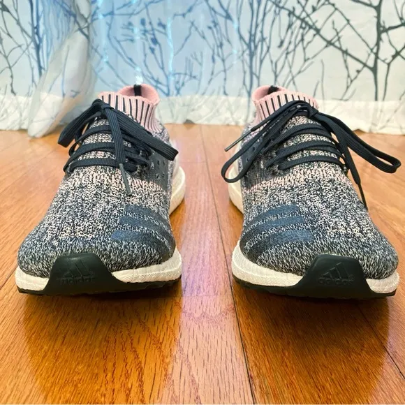 ADIDAS black pink carbon white knit no tongue ULTRABOOST UNCAGED SNEAKERS