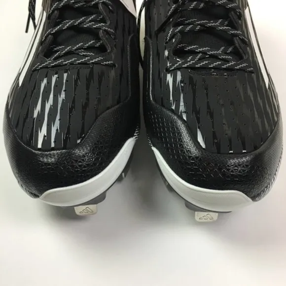 ADIDAS black white powerAlley 3 men’s baseball cleats 14