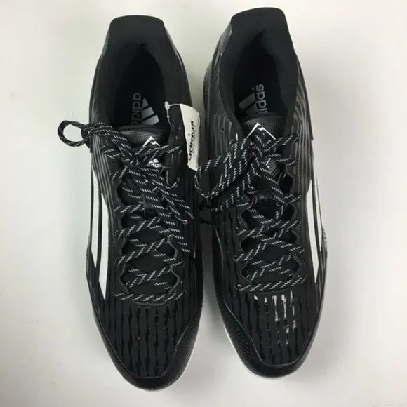 ADIDAS black white powerAlley 3 men’s baseball cleats 14