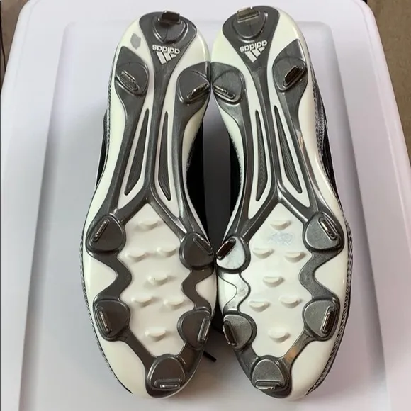 ADIDAS black white powerAlley 3 men’s baseball cleats 14