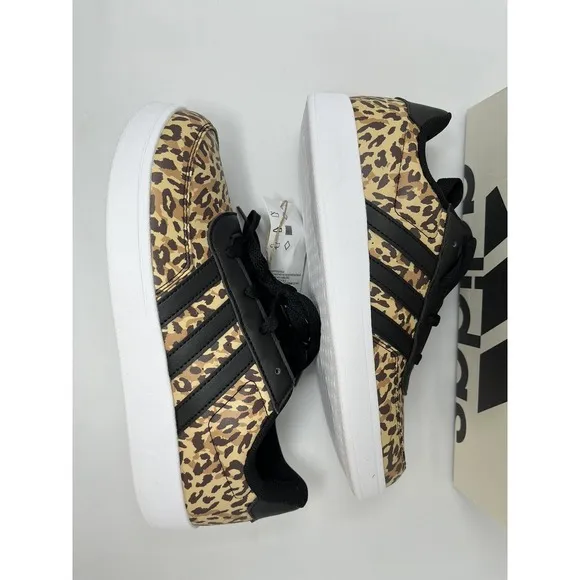 Adidas BREAKNET 2.0 Tennis SHOES KIDS Leopard Size 5.5 5 1/2 New in box