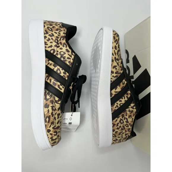 Adidas BREAKNET 2.0 Tennis SHOES KIDS Leopard Size 5.5 5 1/2 New in box