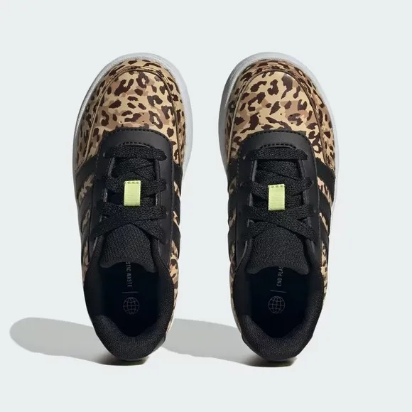 Adidas BREAKNET 2.0 Tennis SHOES KIDS Leopard Size 5.5 5 1/2 New in box