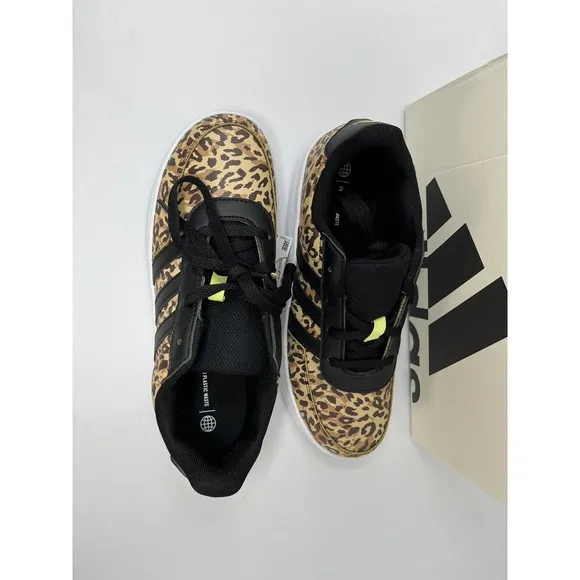 Adidas BREAKNET 2.0 Tennis SHOES KIDS Leopard Size 5.5 5 1/2 New in box