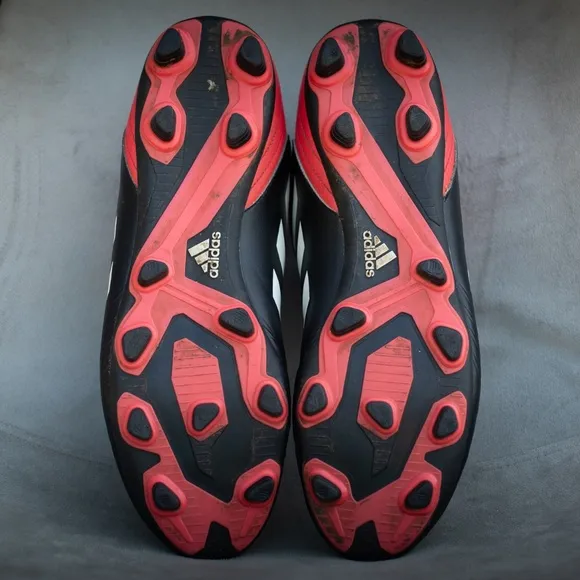 Adidas Copa 18.4 FxG CP8960 Men's 11 Soccer Cleats Black White Red Lace-Up Shoes