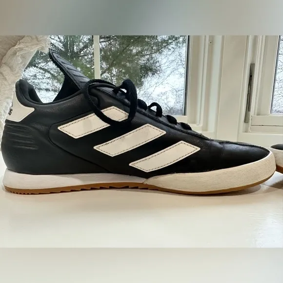 Adidas Copa Men’s Super Indoor Soccer Shoes Size 7.5 Black White Gold Leather‌‌‌