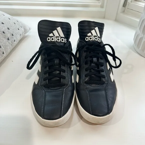 Adidas Copa Men’s Super Indoor Soccer Shoes Size 7.5 Black White Gold Leather‌‌‌