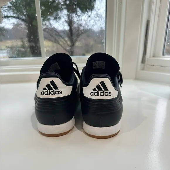 Adidas Copa Men’s Super Indoor Soccer Shoes Size 7.5 Black White Gold Leather‌‌‌