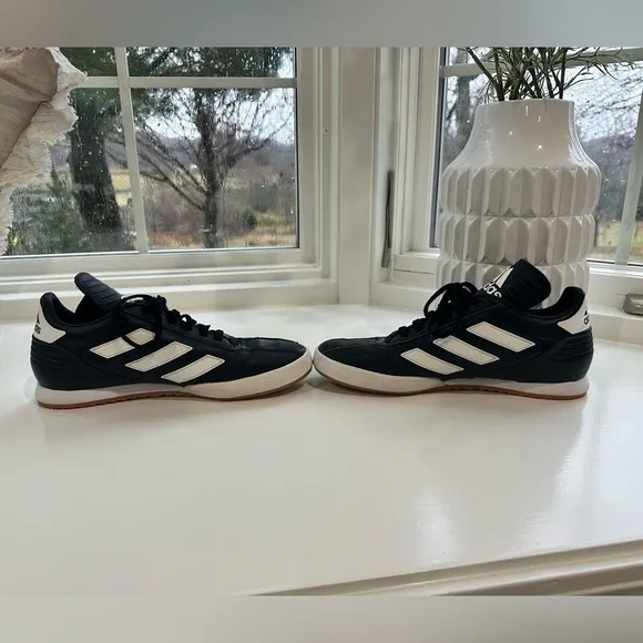 Adidas Copa Men’s Super Indoor Soccer Shoes Size 7.5 Black White Gold Leather‌‌‌