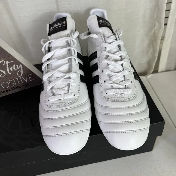 Adidas Copa Mundial Leather White Black Soccer Shoes Cleats ID4050 Men's Size 11