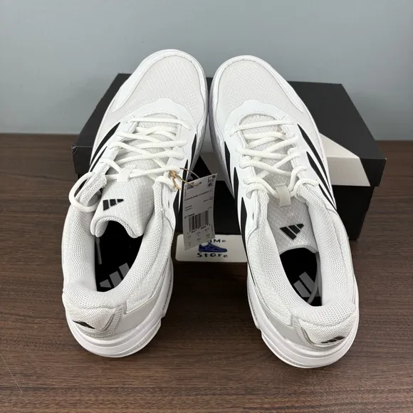 adidas CourtJam Control 3 M Cloud White Core Black Tennis Shoes IF7888 Men Sz 12