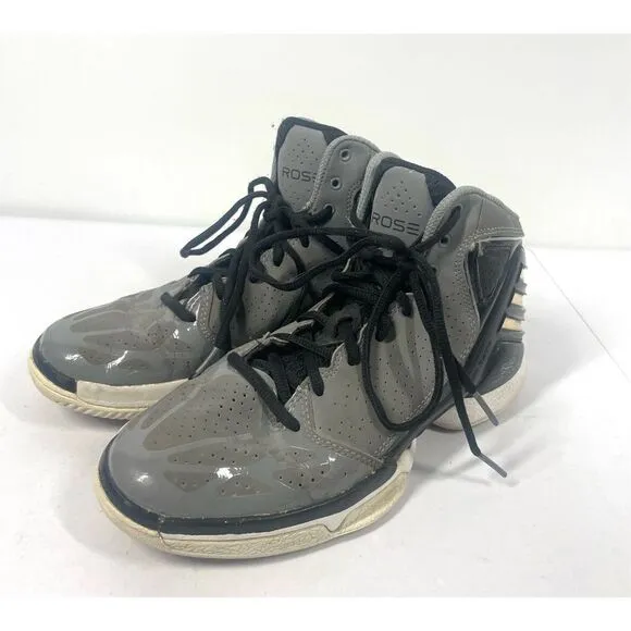 Adidas D Rose Derrick Rose 773 Grey Basketball Shoes Boys Youth Size 5.5