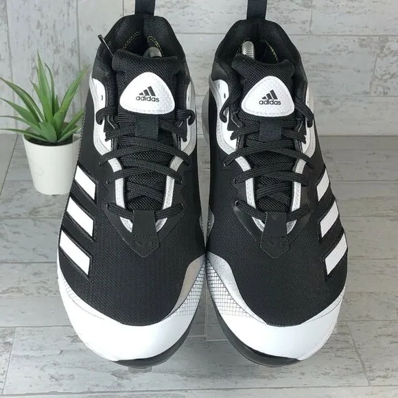 Adidas EG7603 Icon 6‎ Bounce Baseball Metal Cleats Black/White MENS Size 8.5