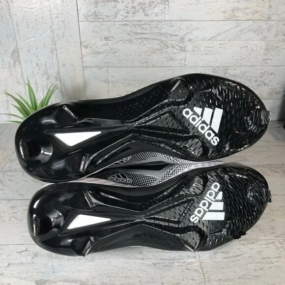 Adidas EG7603 Icon 6‎ Bounce Baseball Metal Cleats Black/White MENS Size 8.5