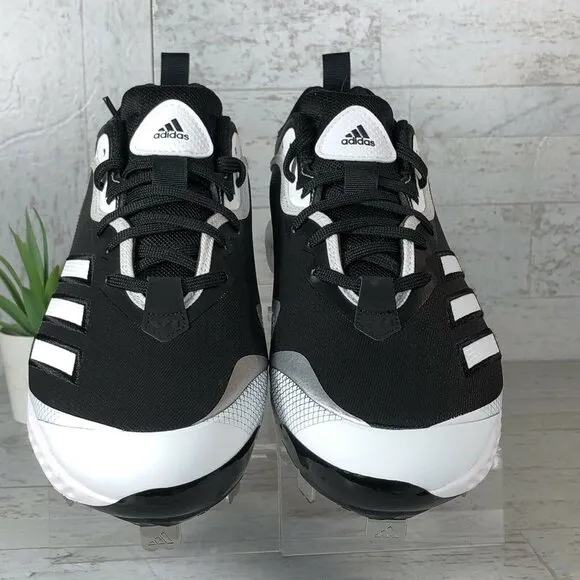 Adidas EG7603 Icon 6‎ Bounce Baseball Metal Cleats Black/White MENS Size 8.5