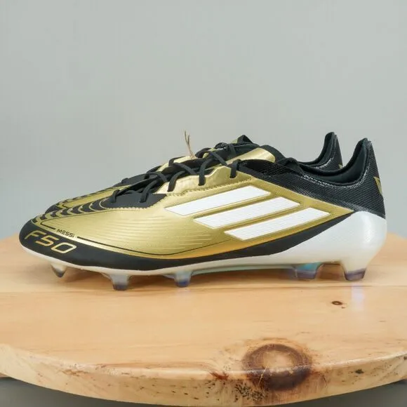 Adidas F50 Elite FG Messi Men's 13 Soccer Cleats Football Boots Gold Metallic