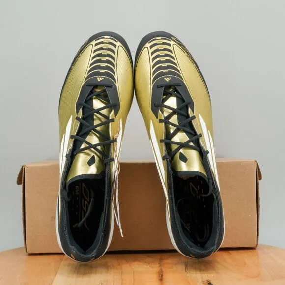 Adidas F50 Elite FG Messi Men's 13 Soccer Cleats Football Boots Gold Metallic