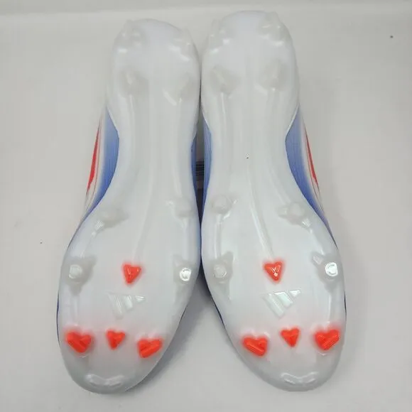 Adidas F50 League Soccer Cleats Mens 13 White Blue Red USA Logo Lace Up Shoes