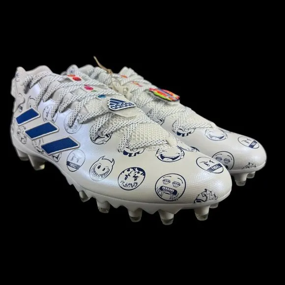 Adidas Freak 22 Big Mood DSG SM White Blue Football Cleats GZ6902 Men's Size 14