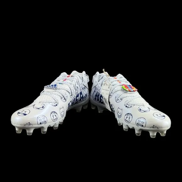 Adidas Freak 22 Big Mood DSG SM White Blue Football Cleats GZ6902 Men's Size 14