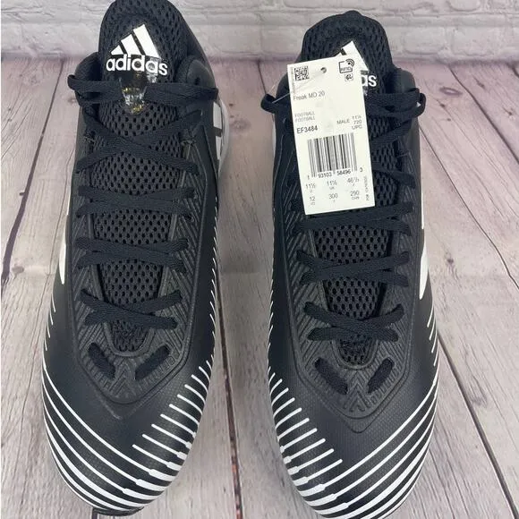 Adidas Freak MD 20 Black White Football Cleats Mens Size 12 (EF3484)