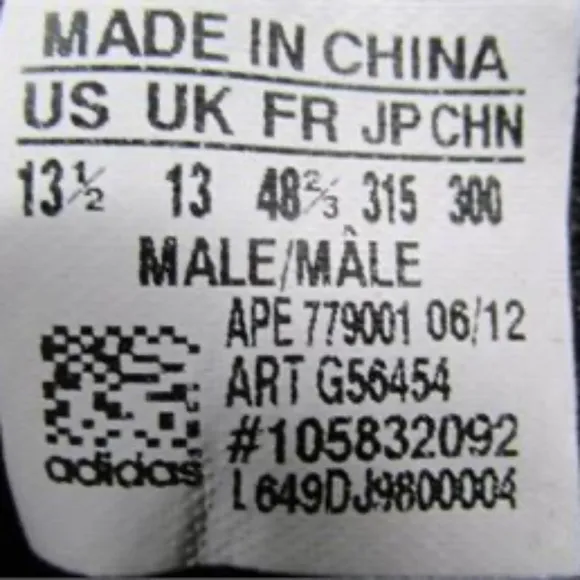 Adidas: High Top Basketball Shoes 'Blue' (Size 13.5)