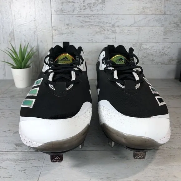 Adidas Icon 6 Bounce ECP EH2378 Ironskin Black Baseball‎ Cleats Mens Size 14