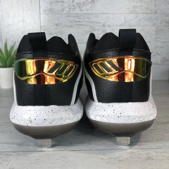 Adidas Icon 6 Bounce ECP EH2378 Ironskin Black Baseball‎ Cleats Mens Size 14
