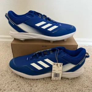 Adidas Icon 7 Baseball Metal Blue Cleats Shoes