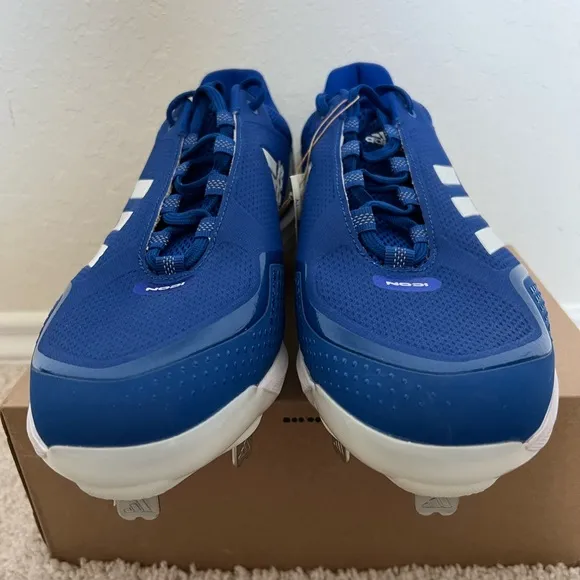 Adidas Icon 7 Baseball Metal Blue Cleats Shoes
