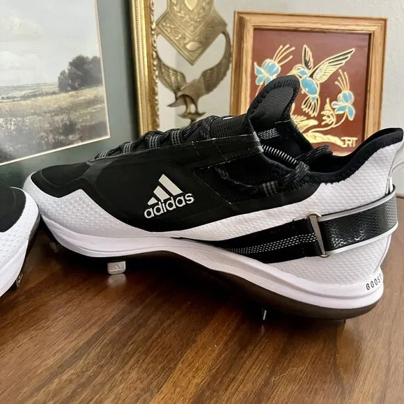 Adidas Icon 7 Boost Baseball Cleats Size 13 Metal Black White FY4178 NWT