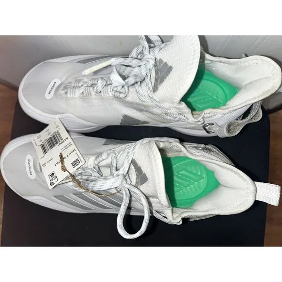 adidas Icon 7 BOOST Baseball Metal Cleats White Silver S23847 Men's Size 7