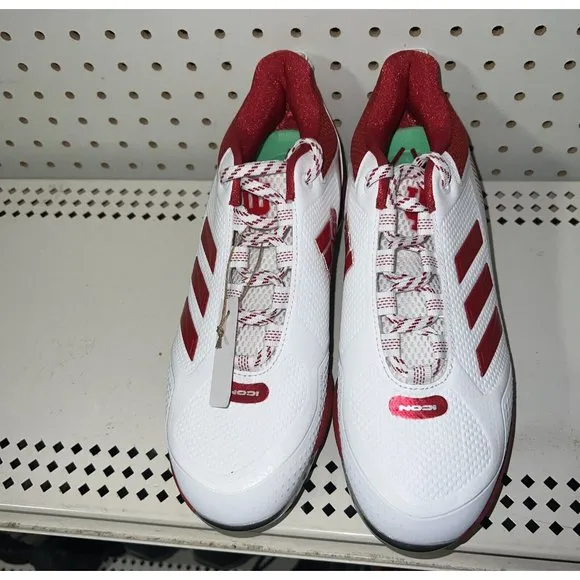 Adidas Icon 7 Indiana Hoosiers PE Mens Metal Baseball Cleats Size 9 White Red