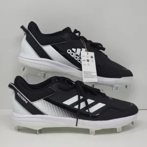 Adidas Icon 7 Shoes Black White Men's Size 13 Metal Baseball Cleats FZ1558 New