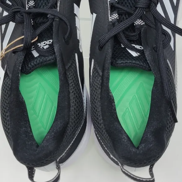 Adidas Icon 7 Shoes Black White Men's Size 13 Metal Baseball Cleats FZ1558 New