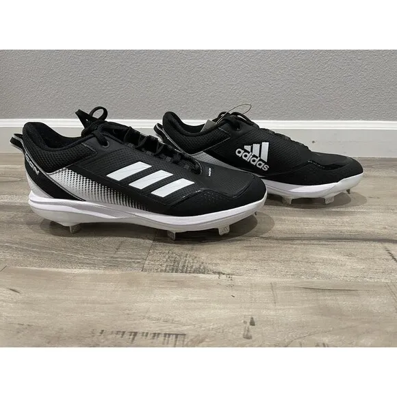 Adidas Icon 7 Shoes Mens Black Size 12 Metal Baseball Cleats FZ1558 MLB